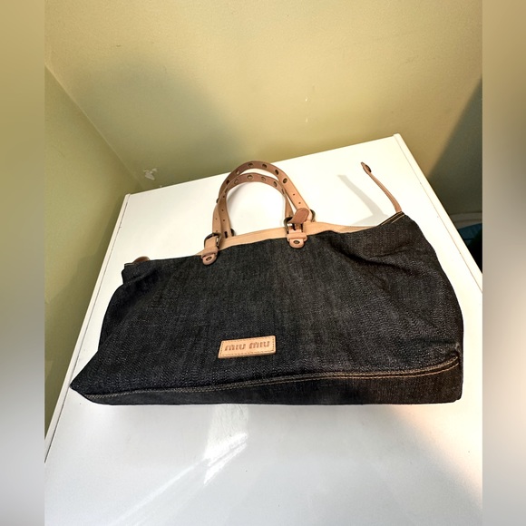 Miu Miu Handbags - MIU MIU vintage authentic blue denim small bag very gently worn with # inside